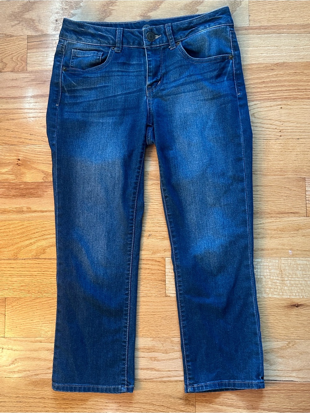 SO Women's Dark Blue Low Rise Cropped Jeans